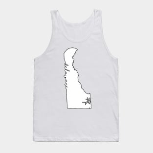 cursive delaware outline Tank Top